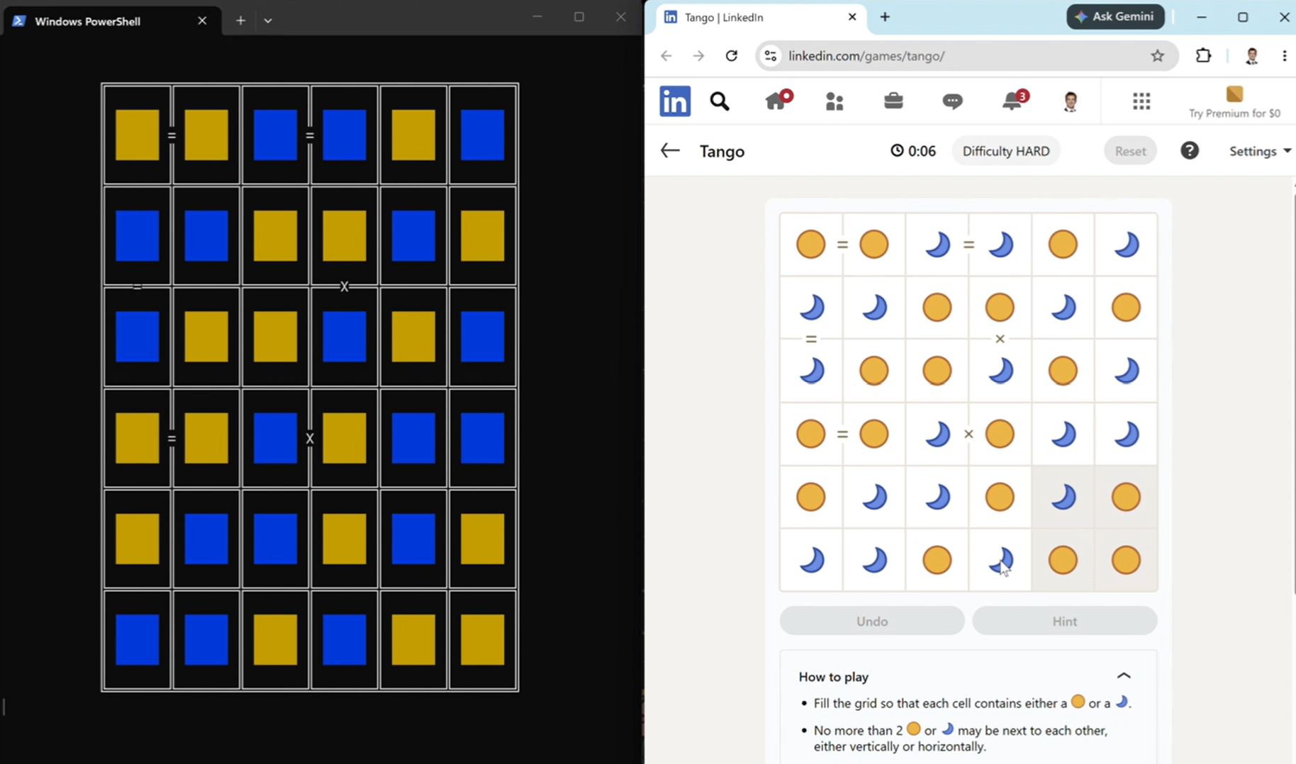 Tango Puzzle Screenshot
